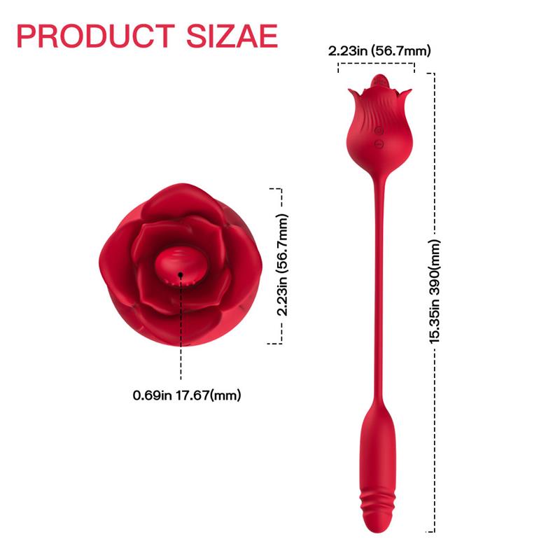 Rosa Vibradora con Licking y Thrusting USB