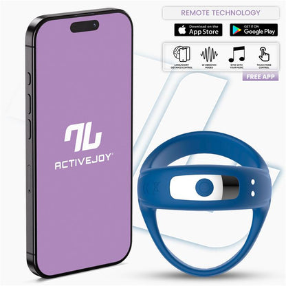 Rank Anillo Vibrador con App Azul