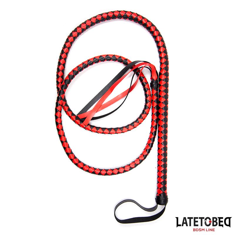 Latigo Largo Rojo y Negro