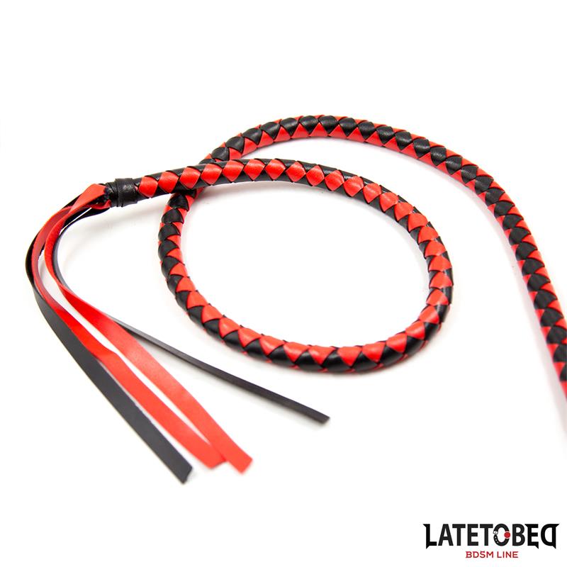 Latigo Largo Rojo y Negro