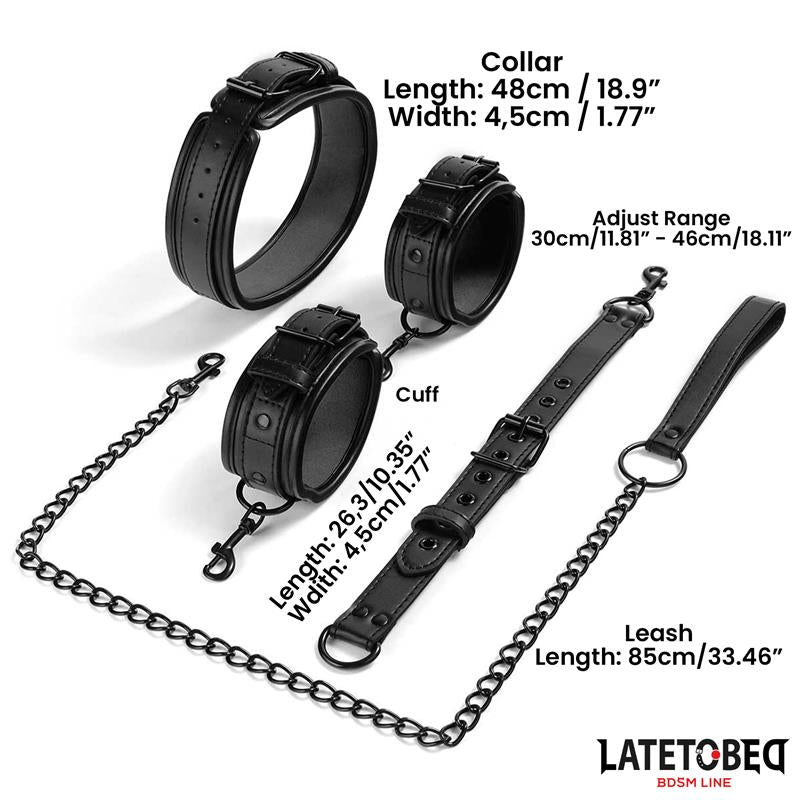 Restricciones con Collar con Correa y Esposas