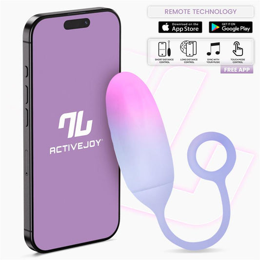 Huevo Silicona Doble Capa con APP Rosa Azul