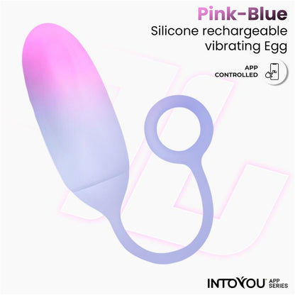 Huevo Silicona Doble Capa con APP Rosa Azul