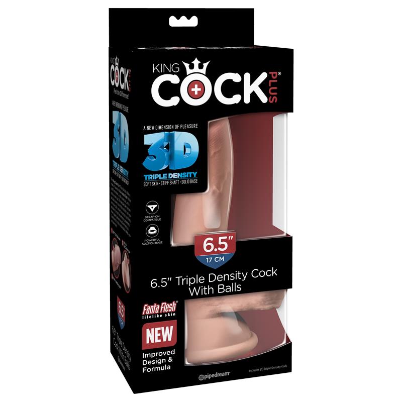Dildo Triple Densidad con Testiculos 65