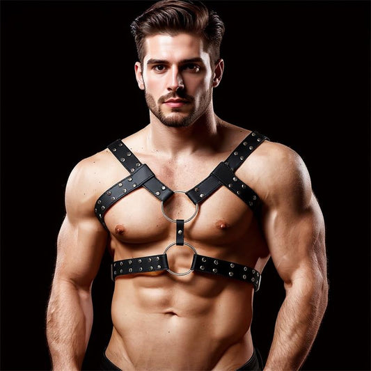Aurum Arnes Masculino para Bondage Cuero Vegano