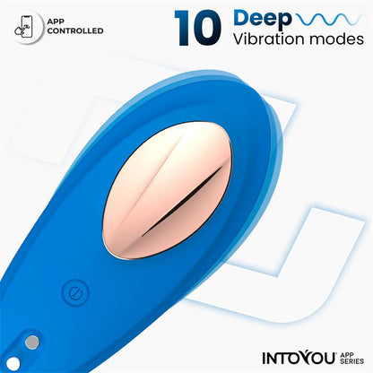 Vibrador de Braguita con APP Silicona Azul