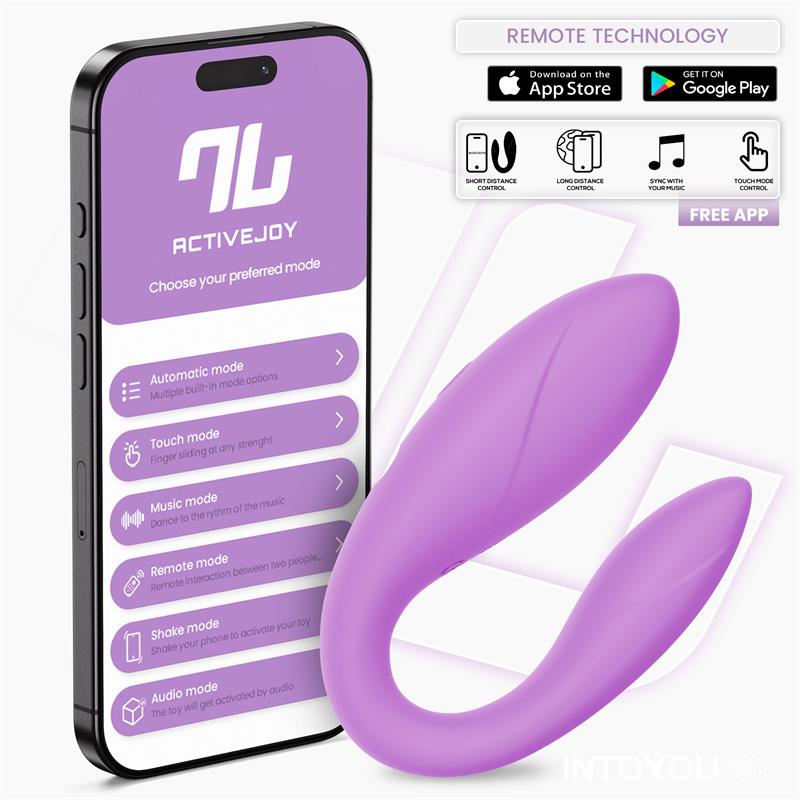 Juguete para Parejas con APP Flexible Silicona Lavanda