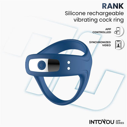 Rank Anillo Vibrador con App Azul