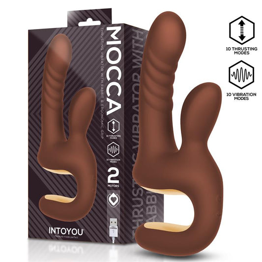 Mocca Vibrador con Thrusting y Mango Ergonomico USB