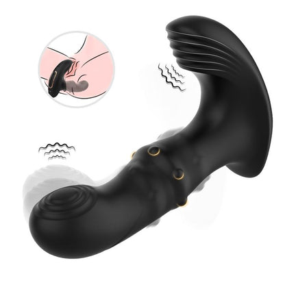 Masajeador Prostatico Vibracion Thrusting y Estimulador de Clitoris