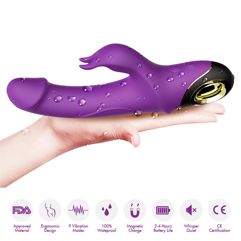 Vibrador con Rotacion 360º Purpura