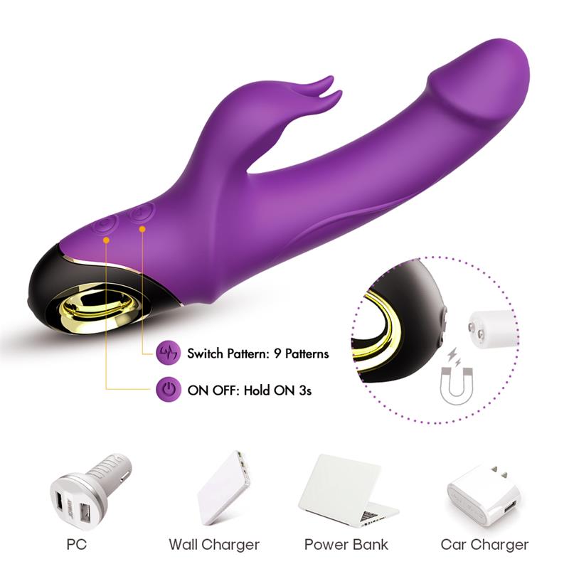 Vibrador con Rotacion 360º Purpura
