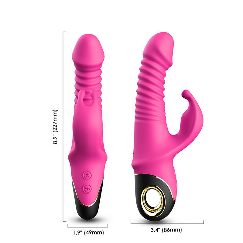 Vibrador con Thrusting y Oscilacion 360º Rosa