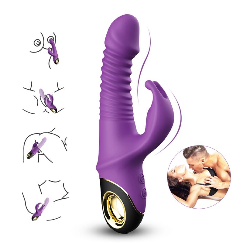 Vibrador con Thrusting y Oscilacion 360º Purpura