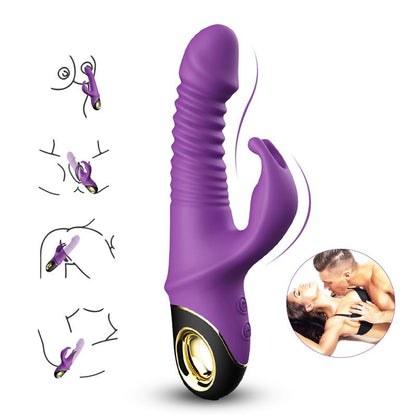 Vibrador con Thrusting y Oscilacion 360º Purpura