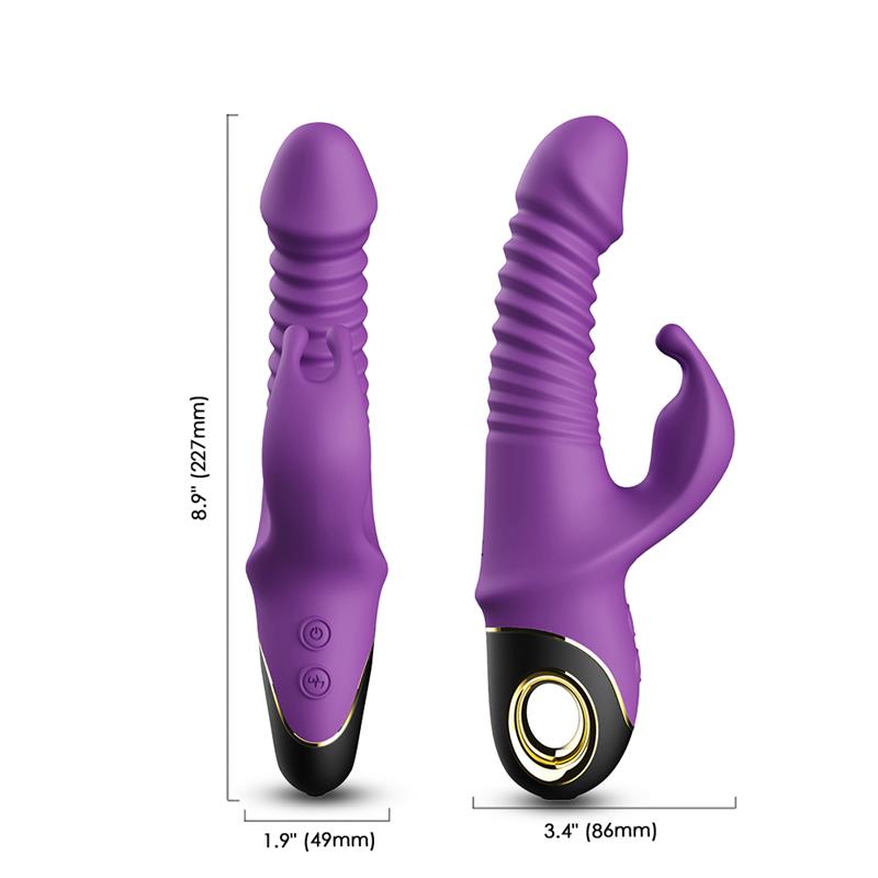 Vibrador con Thrusting y Oscilacion 360º Purpura