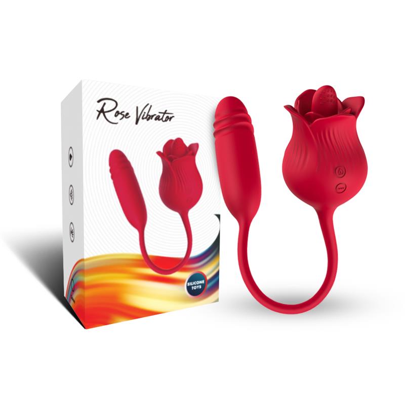 Rosa Vibradora con Licking y Thrusting USB