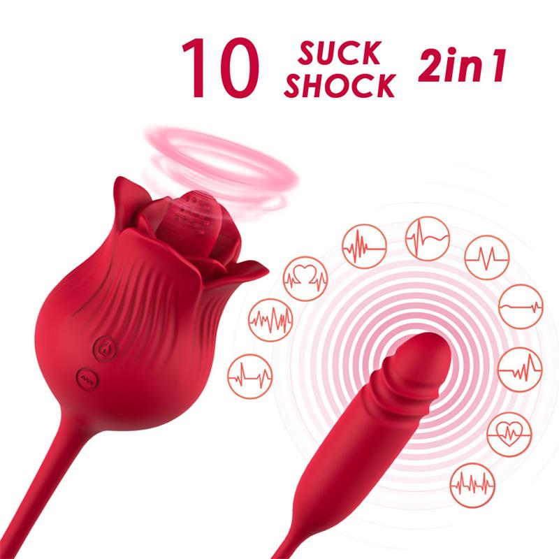 Rosa Vibradora con Licking y Thrusting USB
