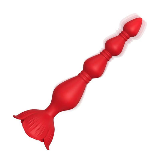 Cadena Anal con Vibracion Base de Rosa