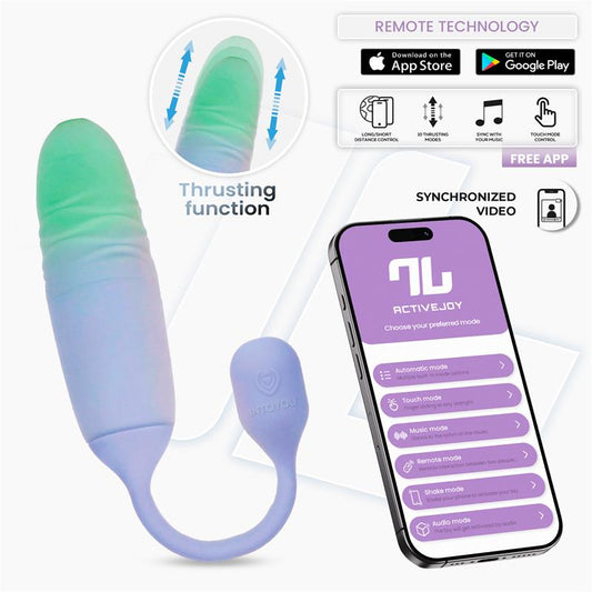 NexEgg Motion Huevo Vibrador con Thrusting App Lila Pistacho