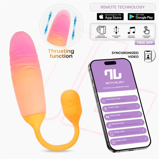 NexEgg Motion Huevo Vibrador con Thrusting App Naranja Rosa