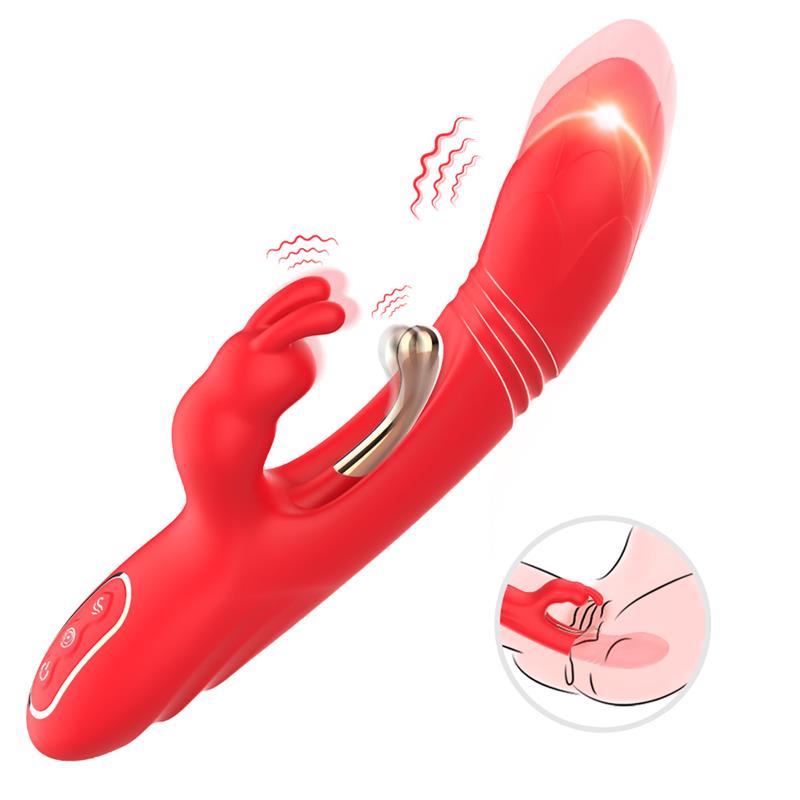 Vibrador Tickler con Thrusting Silicona Liquida